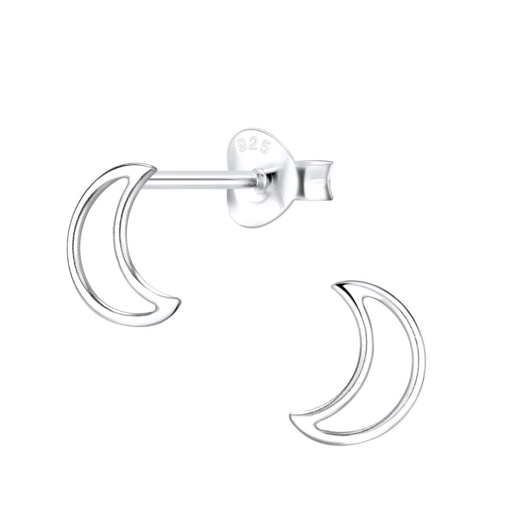 Half Moon Studs Silber