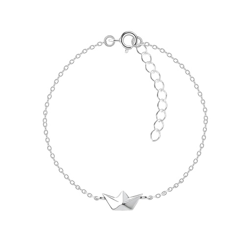 Origami Boat Armband Silber