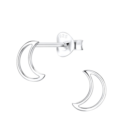 Half Moon Studs Silber