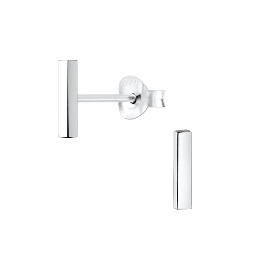 Simple Bar Studs Silber