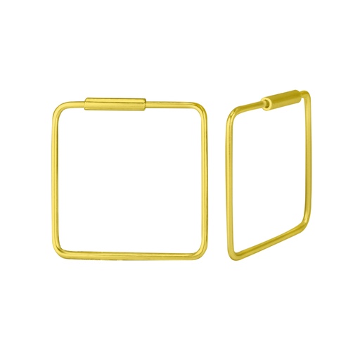 Square Hoops Gold