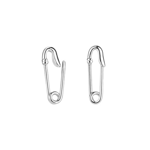 Safety Pin Earrings Silber