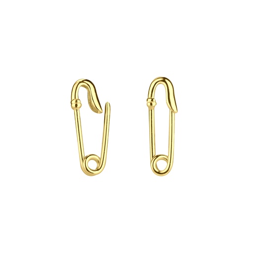 Safety Pin Earrings Gold